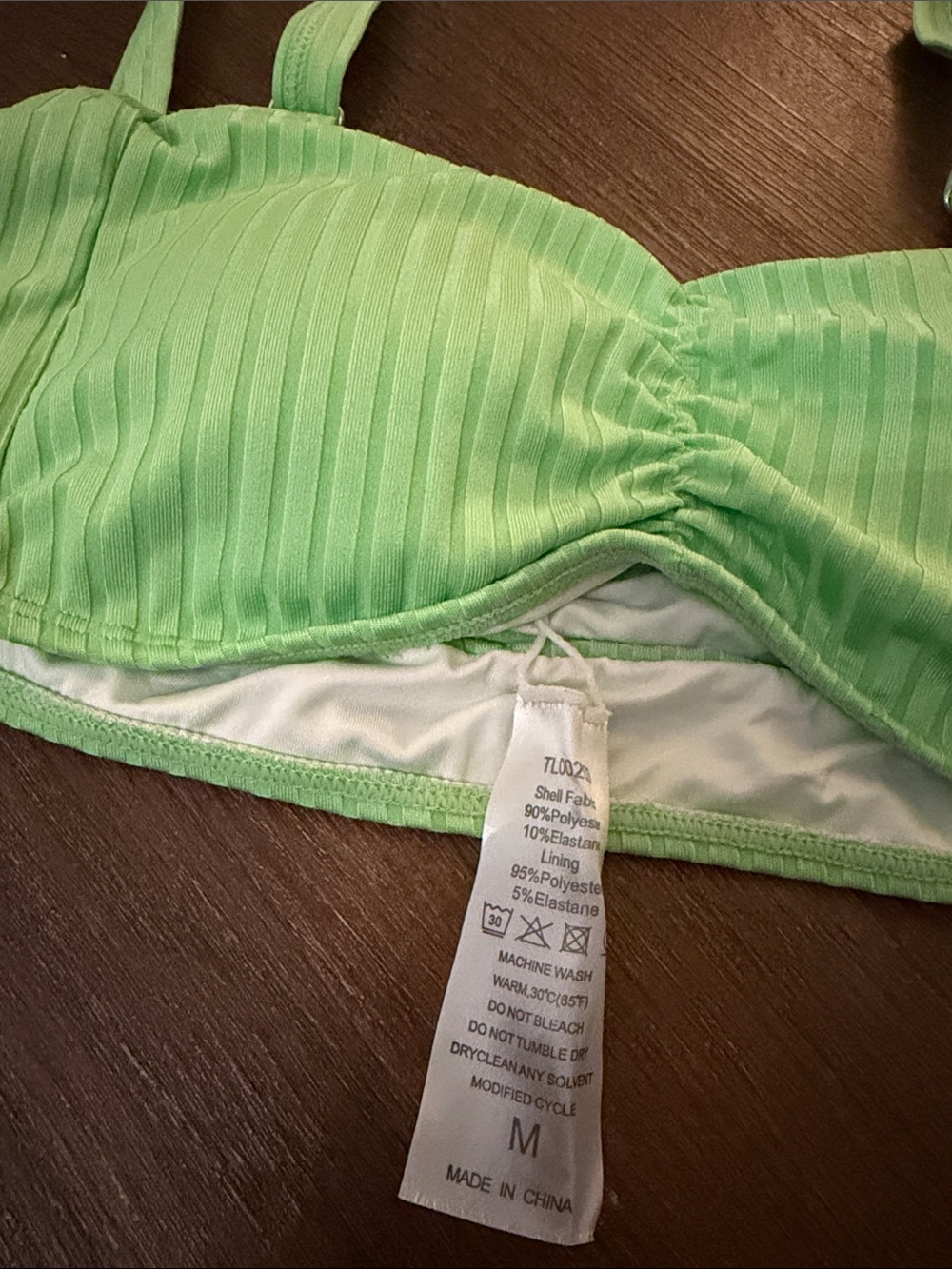 Anrabess Green Ribbed Bikini Set - Picture 3 of 4